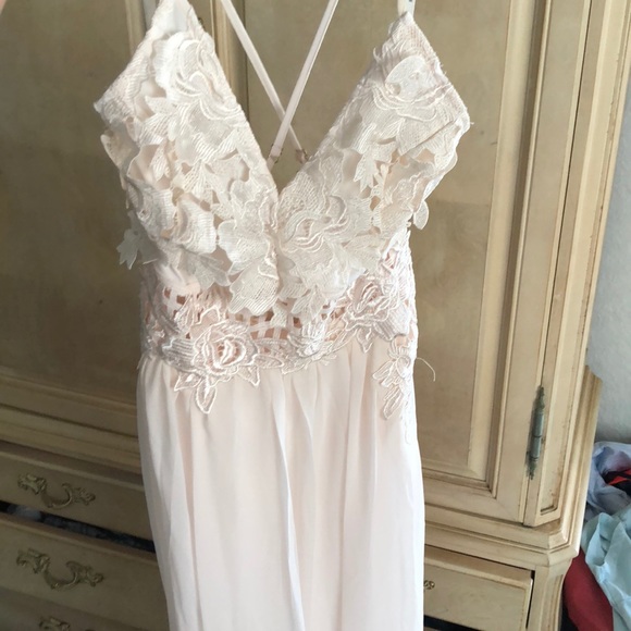 Lace and chiffon gorgeous long dress - Picture 2 of 4
